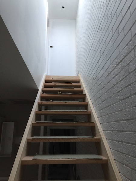 Timber treads staircase